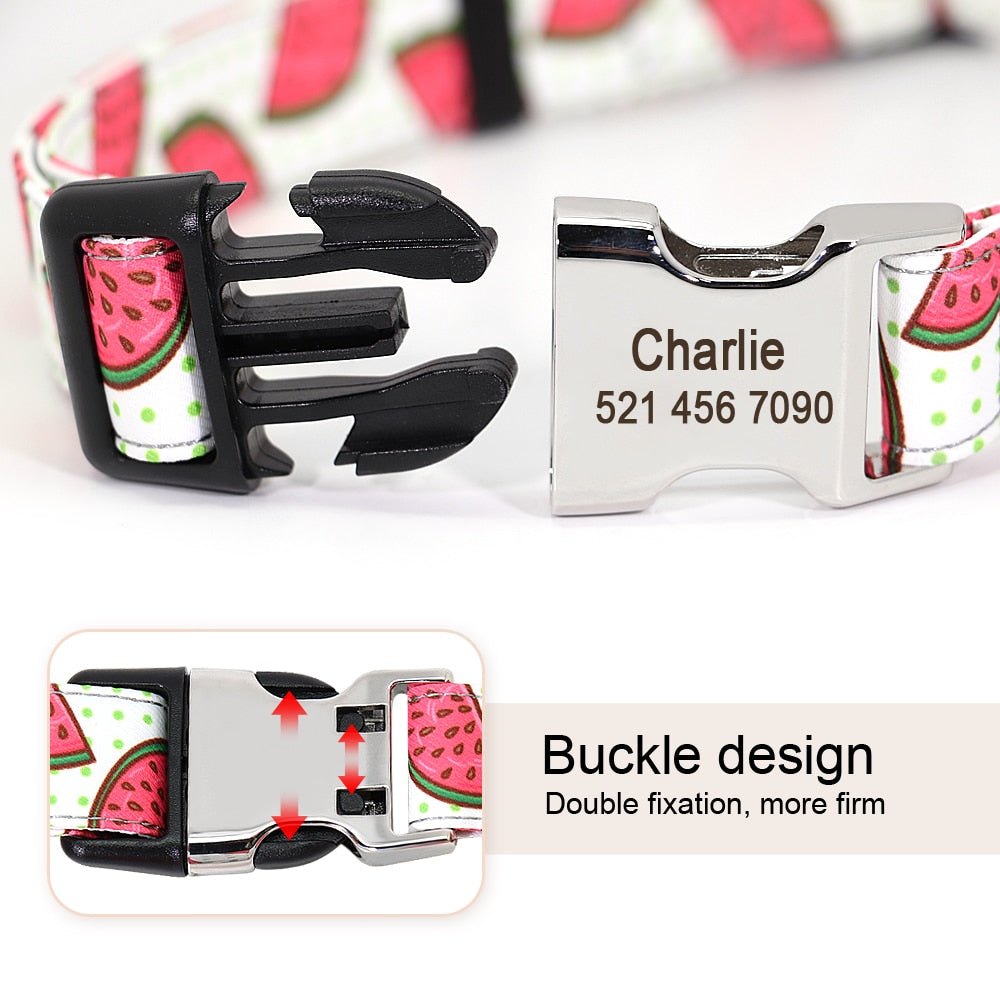 Personalized Dog Collar and lead, as a set or separate, for small to large breeds