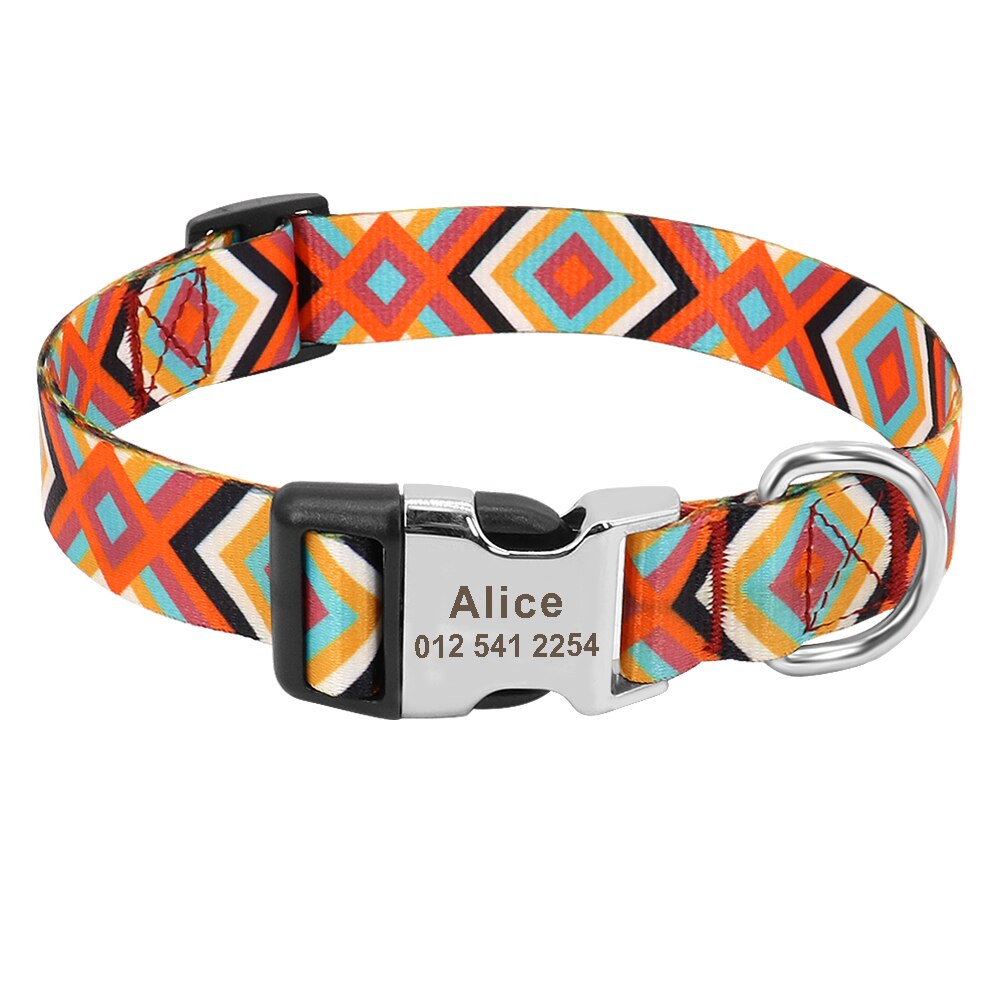 Personalized bound to stand out dog collar, Free Engraveing, for Small to Large breeds