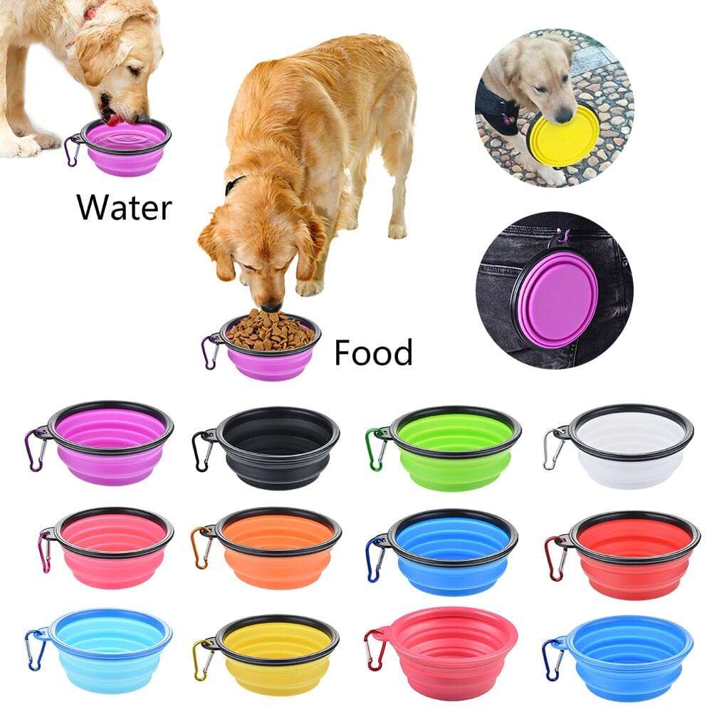 Collapsible Silicone Dog Travel Bowl