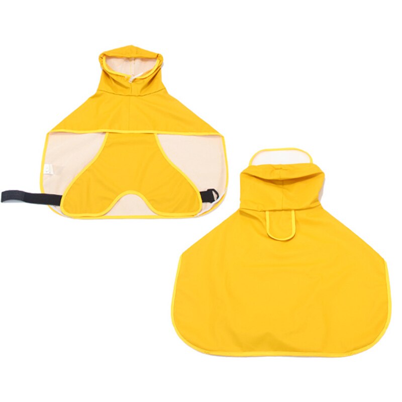 Yellow Rain Coat, Poncho Style, With Little Clear Cap