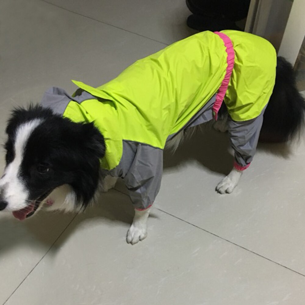 Dog Raincoat, With Reflective Strips