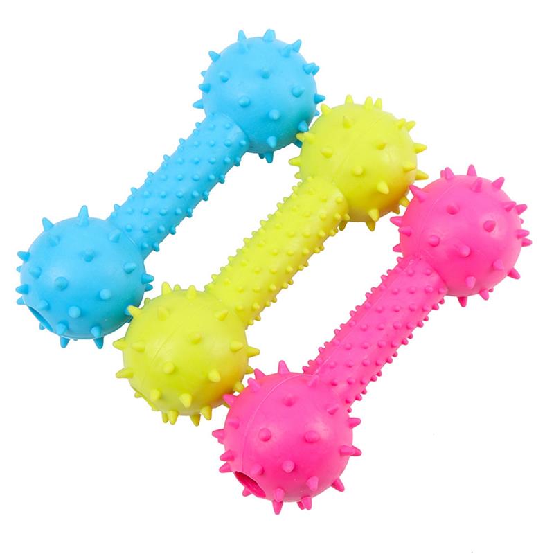 Rubber Dumbbell Shape Teething Toy