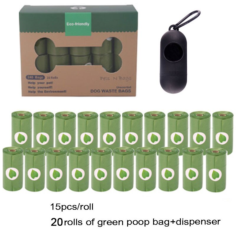 20 Eco - Friendly, Plain Poo Bag Rolls