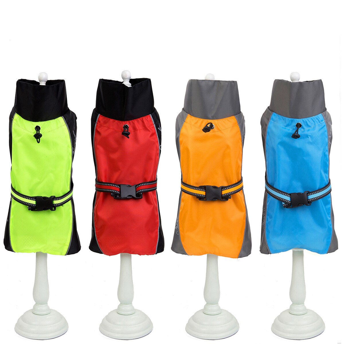 Dog Rain Coat, With Reflective Strip and Easy to Adjust