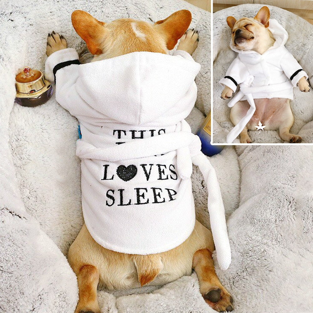 Cute "This Dog Love's To Sleep" Dressing Gown