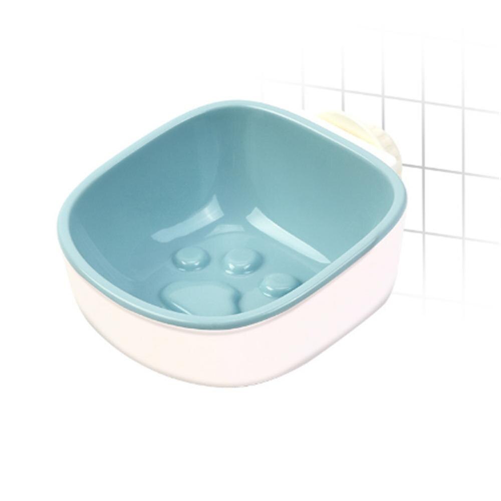 Water & Food Crate Bowls with Paw Print Design