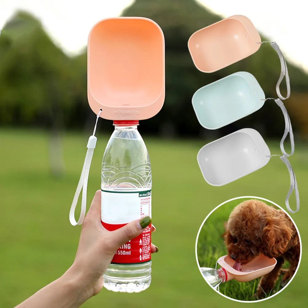 Portable Water Bowl, Attaches To any Water Bottle