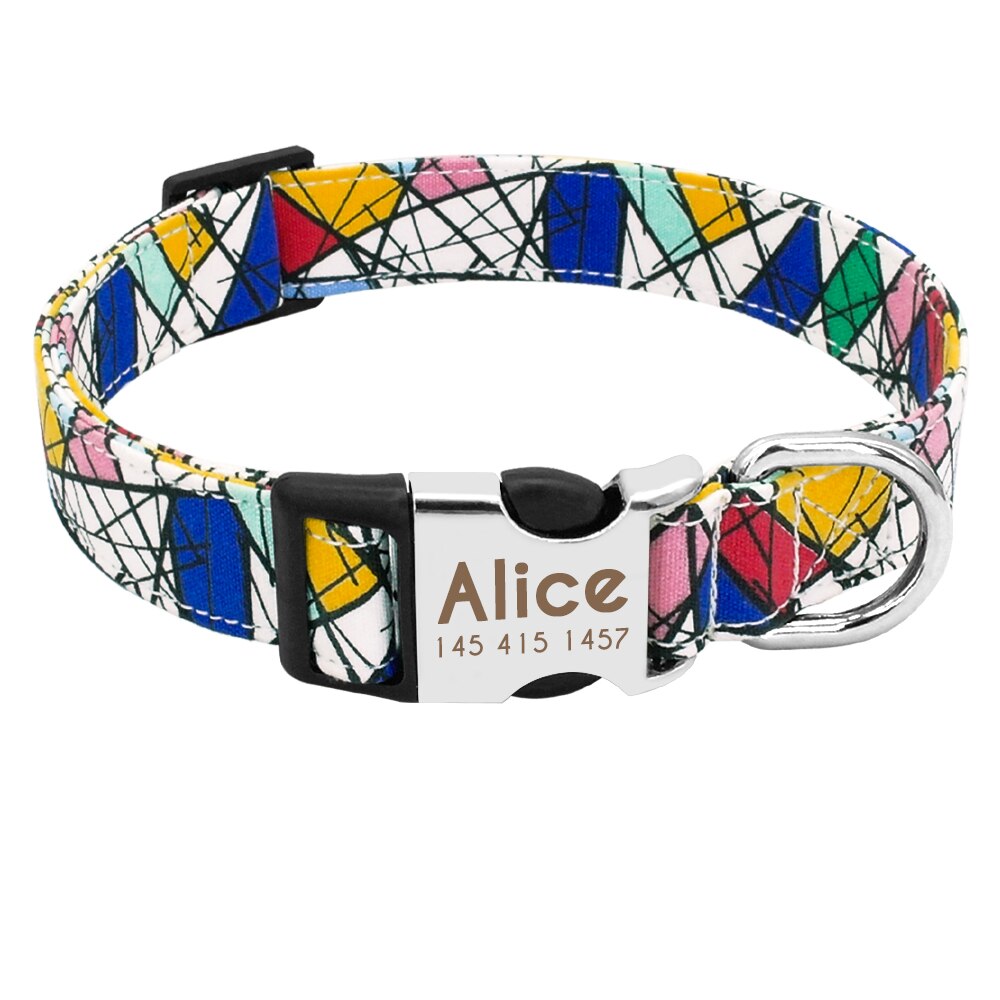 Personalized dog Collar, with Engraveing on buckle, For small to large breeds