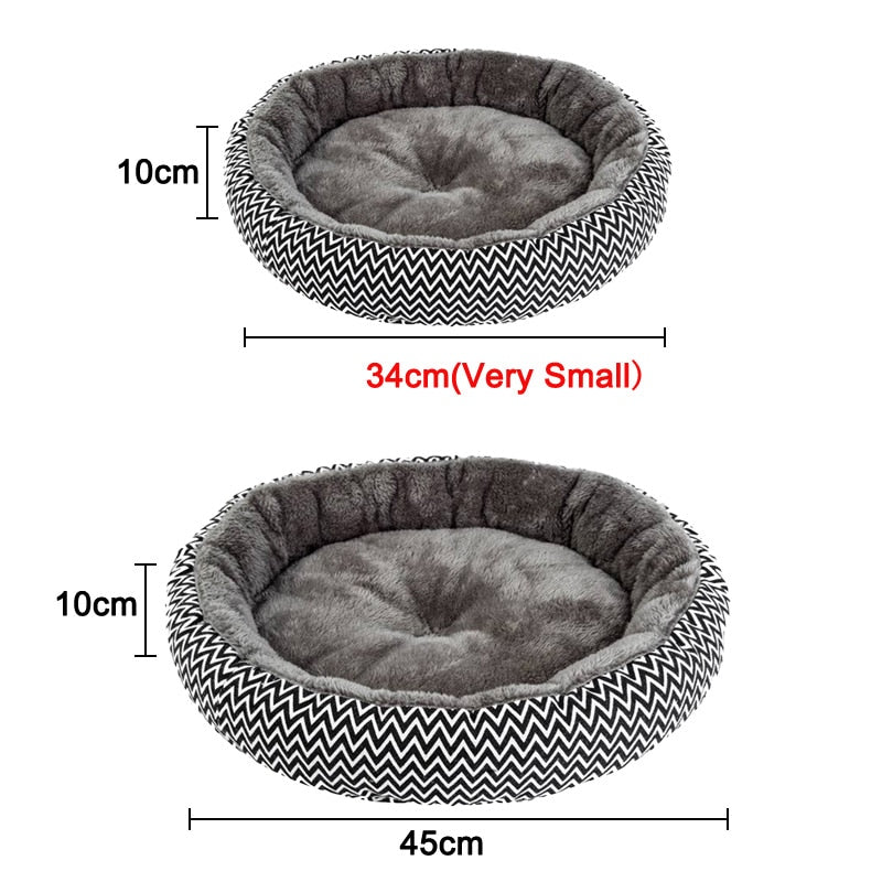 Pawstrip Soft Plush Round Bed