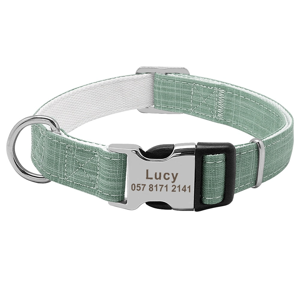 Personalized modern style Dog Collar, with Engraveing, for Small to Large breeds