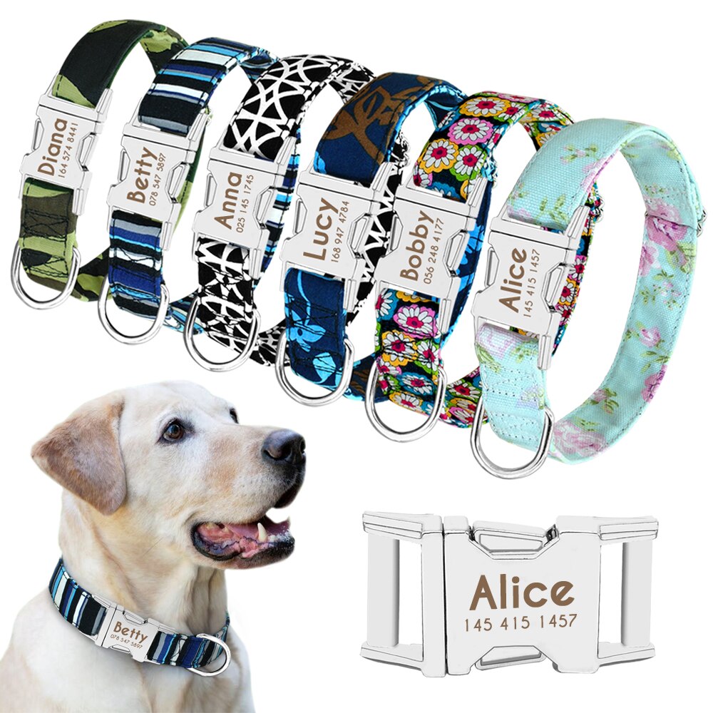 Personalized Dog Collar & Lead, for small to Large breeds