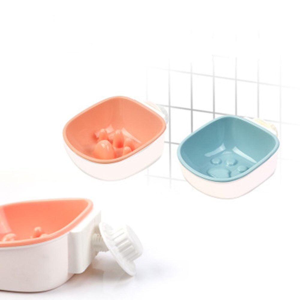 Water & Food Crate Bowls with Paw Print Design