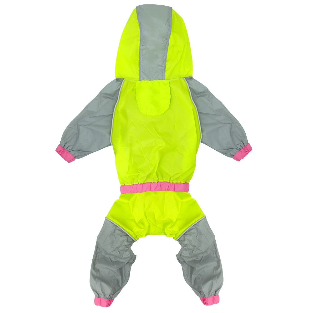 Dog Raincoat, With Reflective Strips