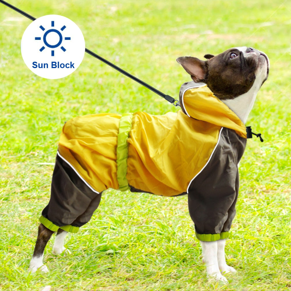 Dog Raincoat, With Reflective Strips