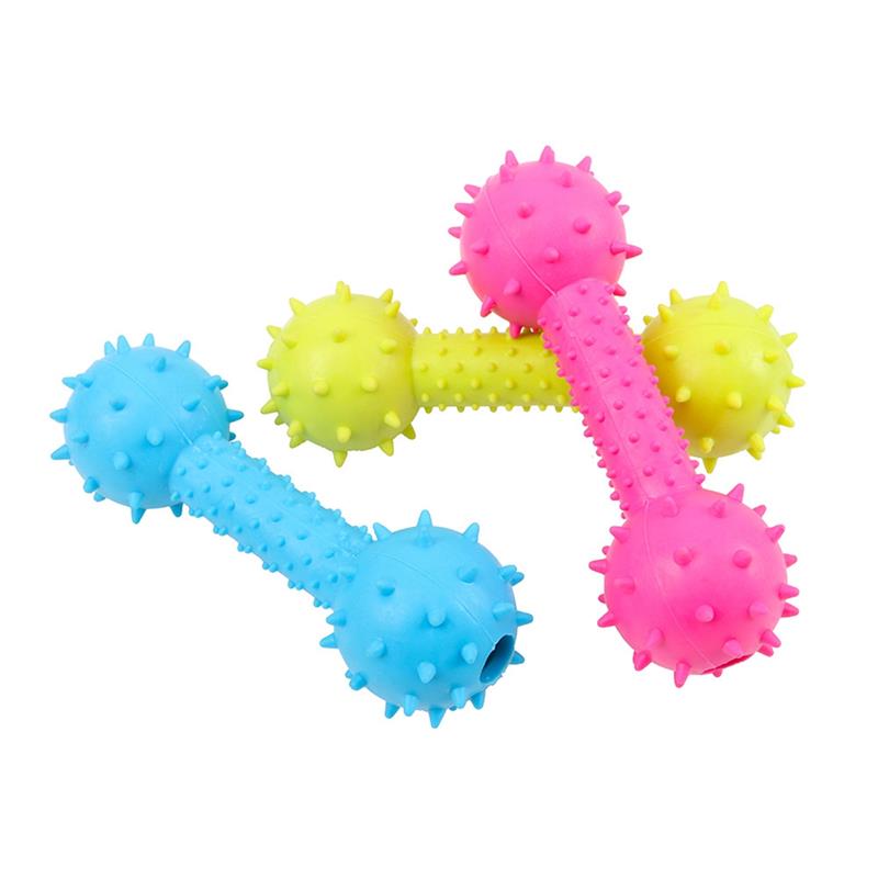 Rubber Dumbbell Shape Teething Toy