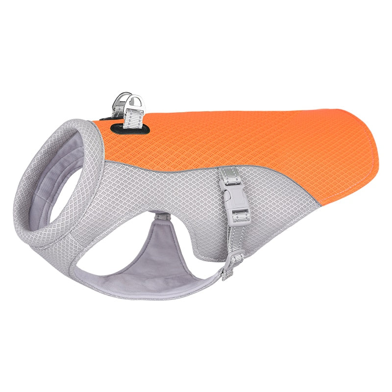 Summer Dog Cooling Vest/Harness, With Reflective Strip