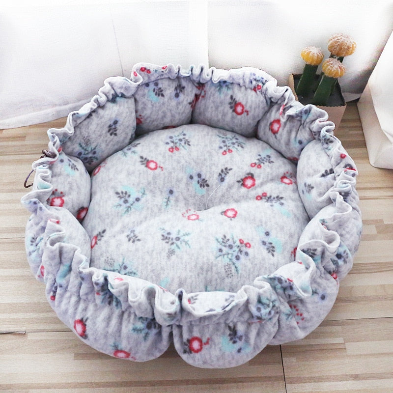 Round Plush Bed, With Adgustable Sides