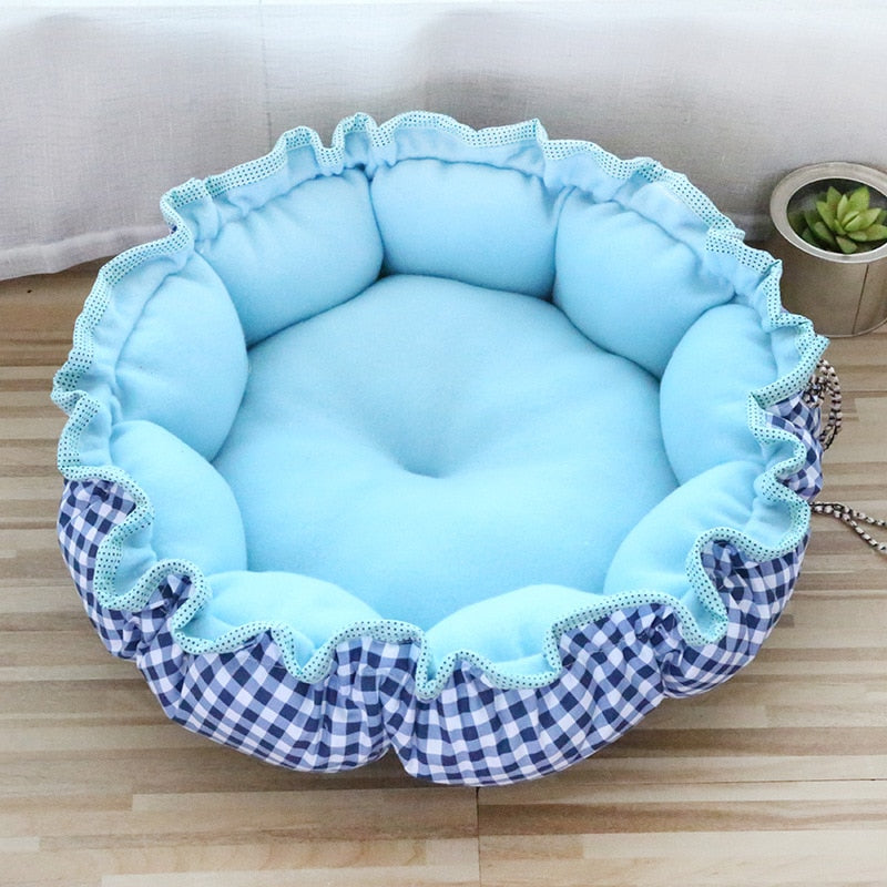 Round Plush Bed, With Adgustable Sides