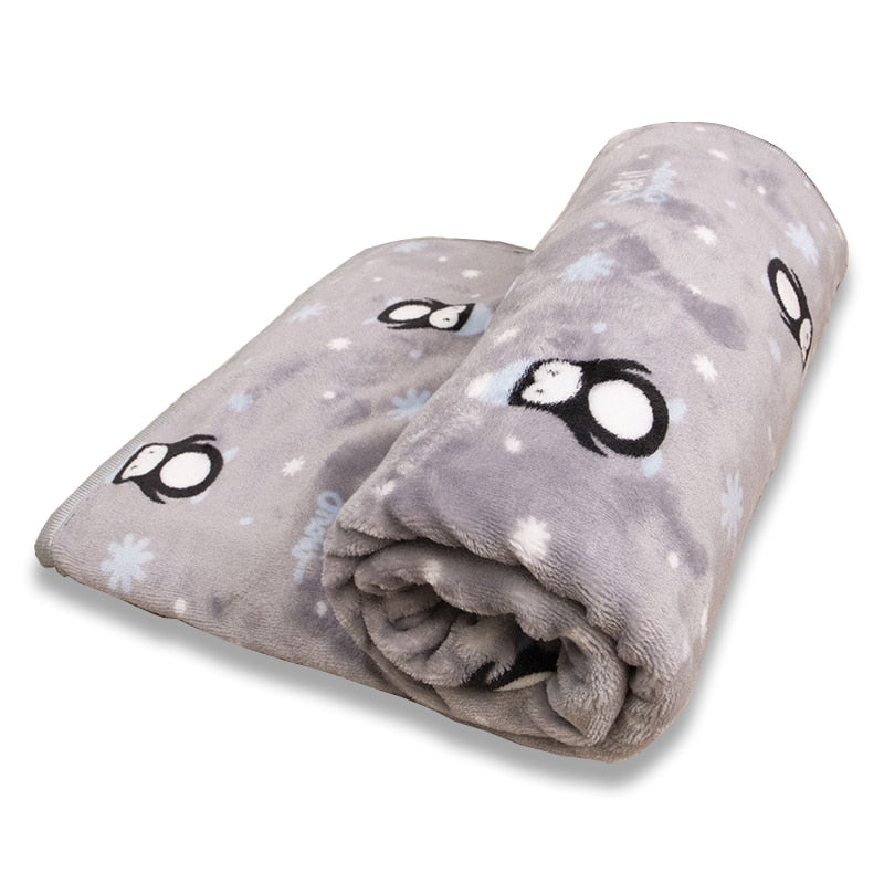 Soft Dog Blanket with animal prints.