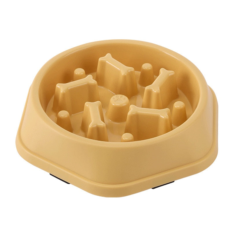 Slow Feeding Food Bowl, Raised Bone Style