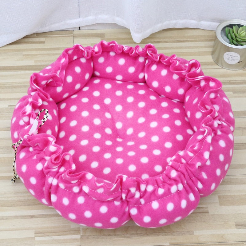 Round Plush Bed, With Adgustable Sides