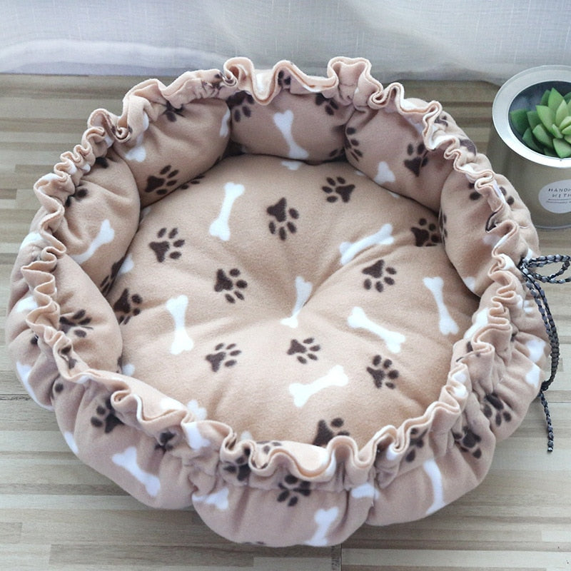 Round Plush Bed, With Adgustable Sides