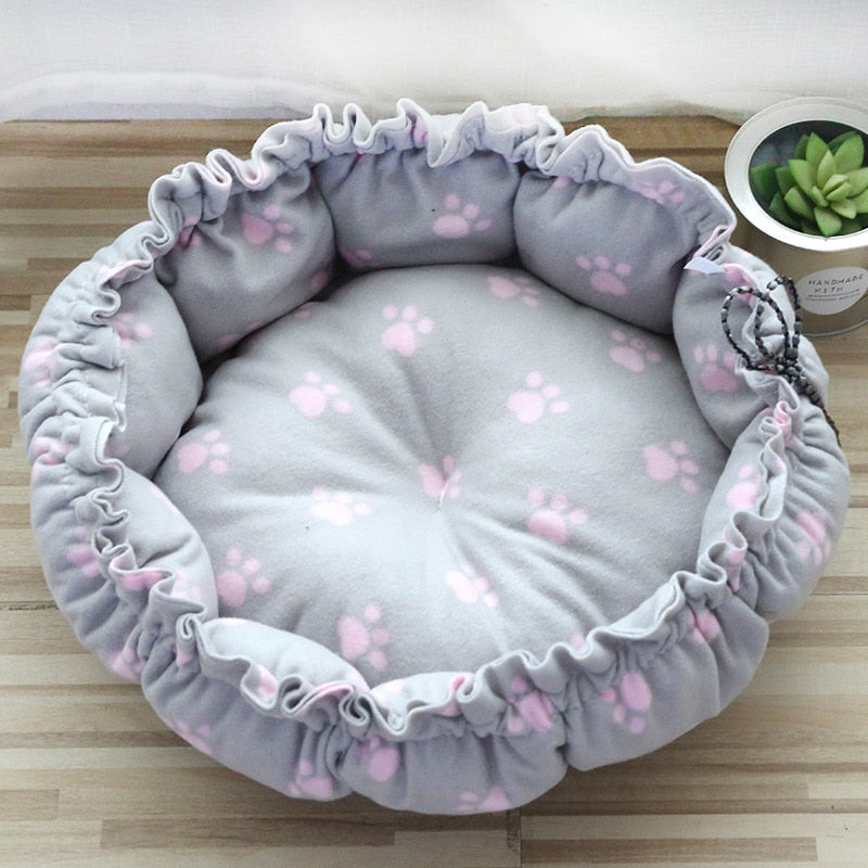 Round Plush Bed, With Adgustable Sides