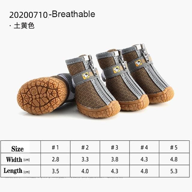 Breathable Boots With Zip Up Front