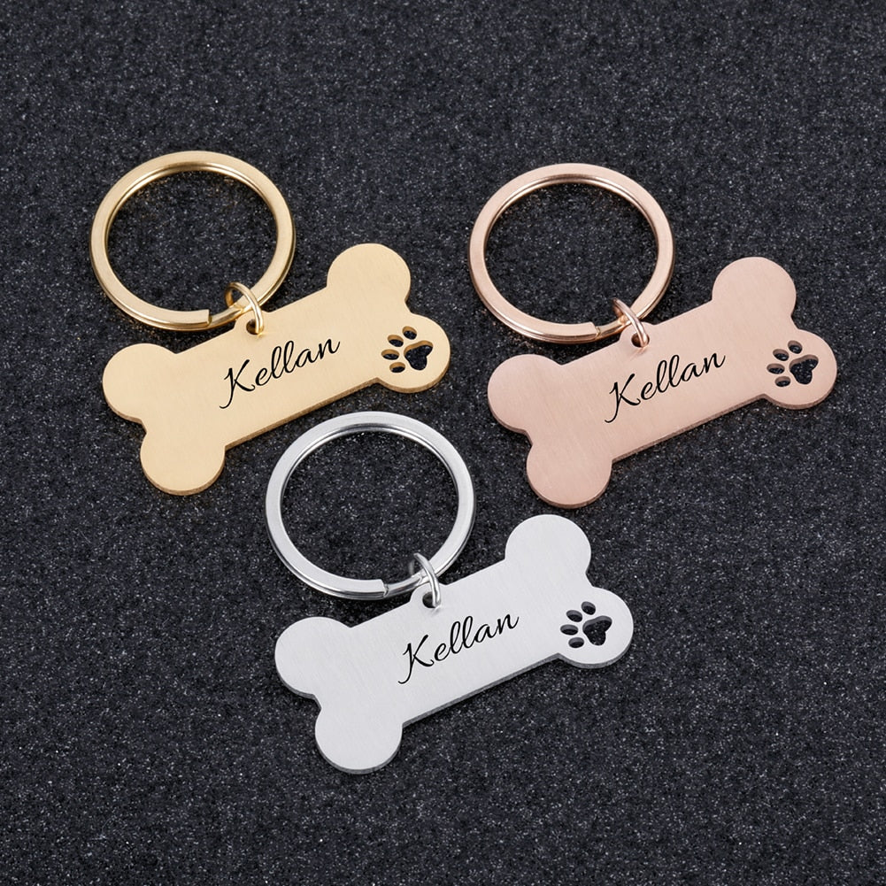 Personalized Bone Shape ID Tag