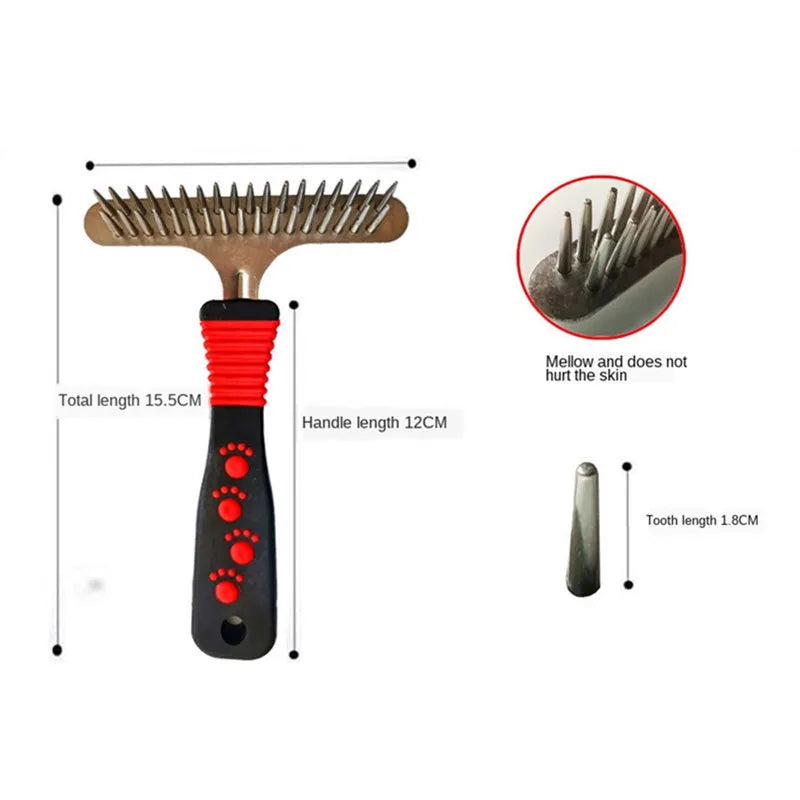 Long Tooth Undercoat Rake Brush