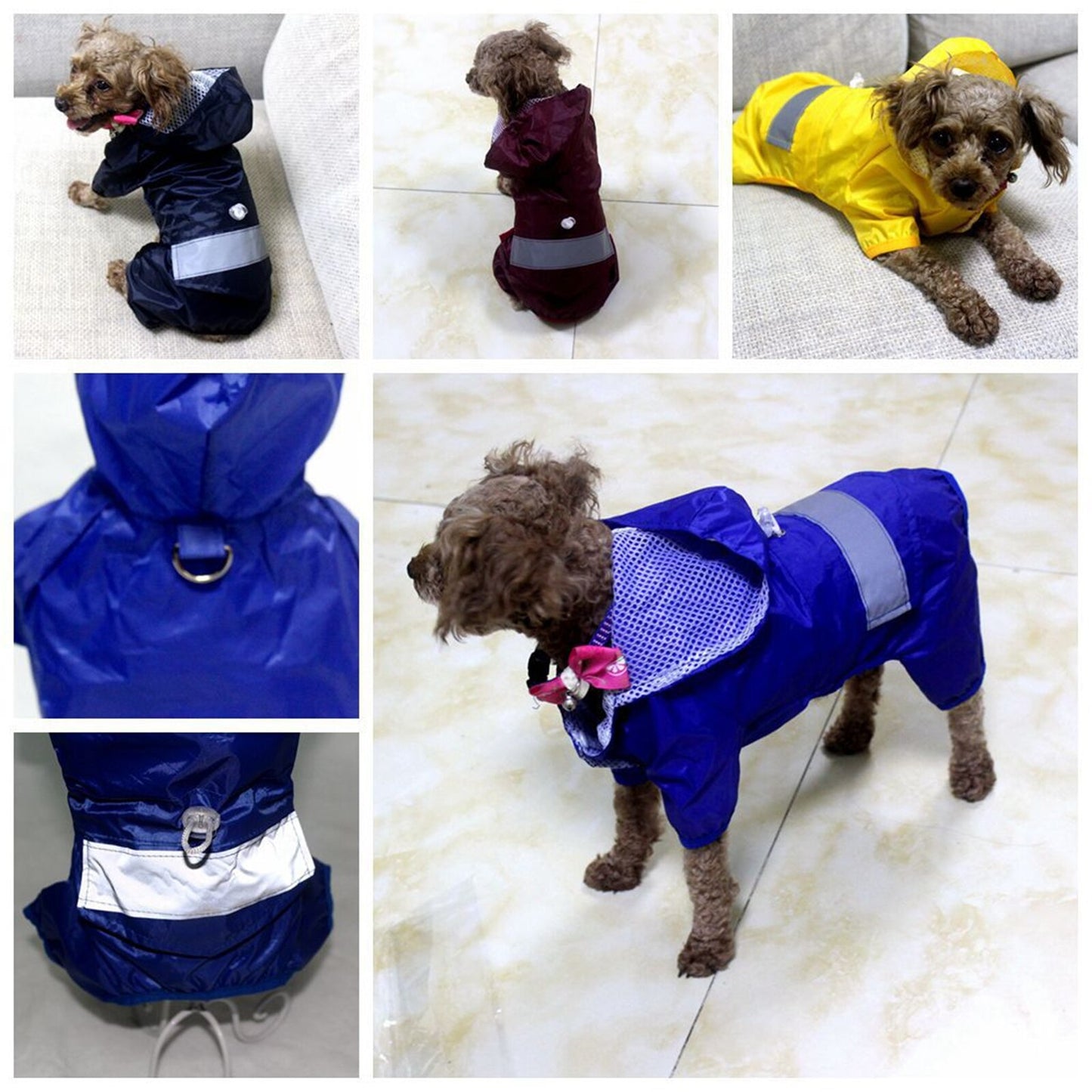 Large Raincoat, With Safety Reflective Stripe, Big Breeds