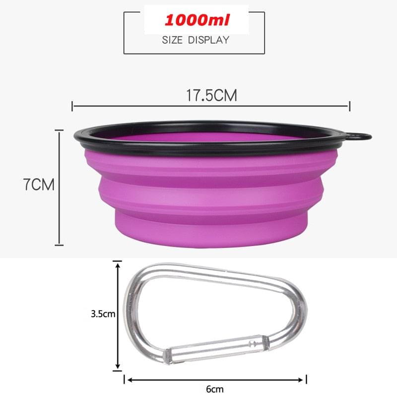 1000ml Large Collapsible, Silicone Dog Bowl