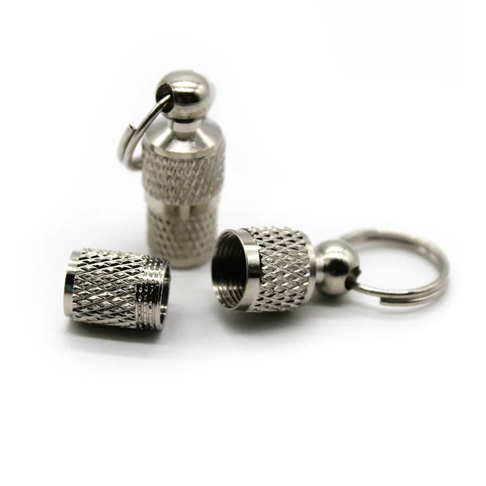 1-4PCS Silver Tube Style ID Tag