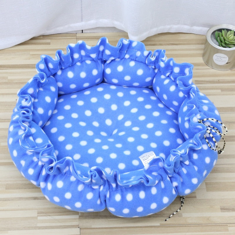 Round Plush Bed, With Adgustable Sides