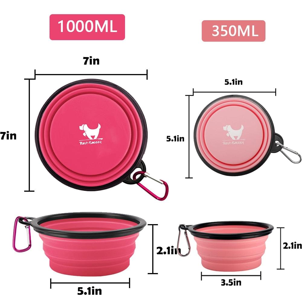 350ML/1000ML Collapsible Dog Bowl