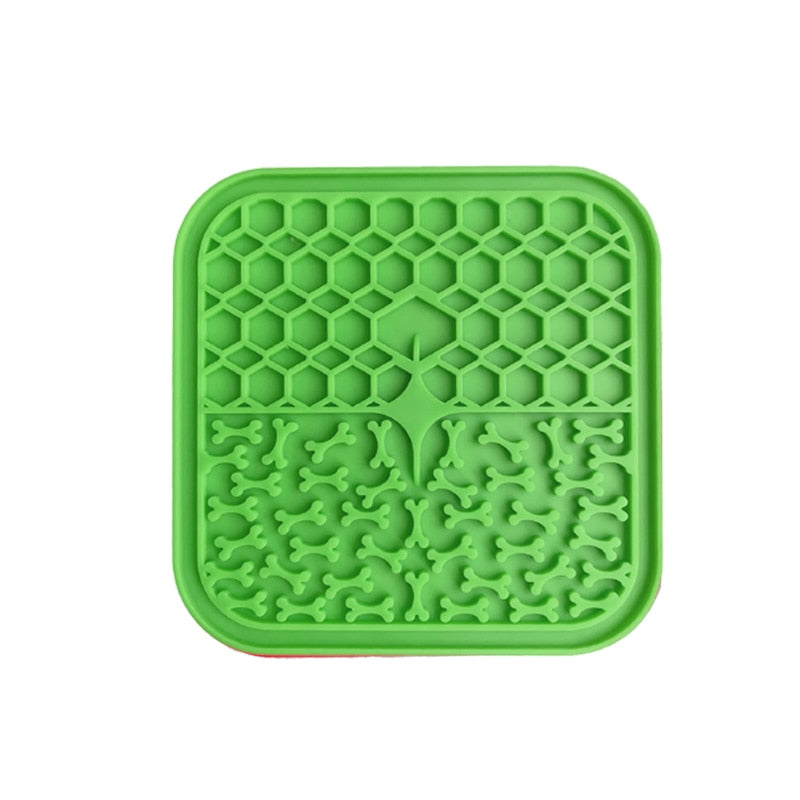 Square Silicone Licking Mat & Scraper, For small breeds