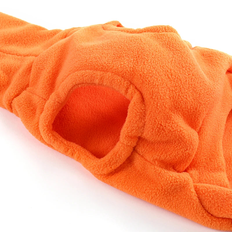 Orange Turtleneck Fleece