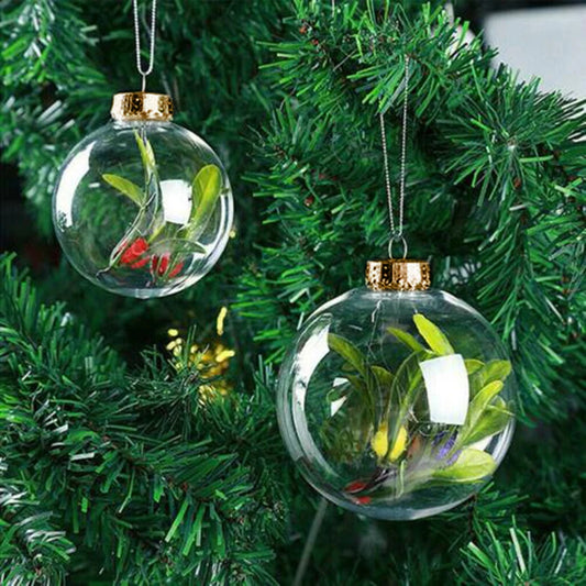 12pcs 6/8/10CM Christmas Transparent Ball