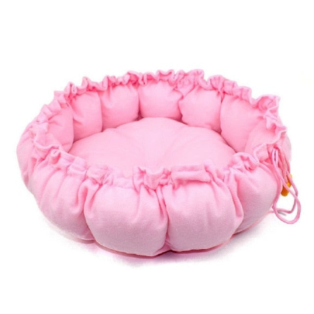 Round Plush Bed, With Adgustable Sides