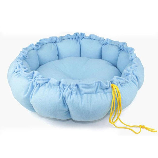 Round Plush Bed, With Adgustable Sides