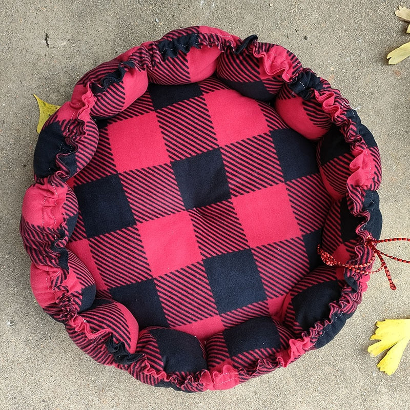 Round Plush Bed, With Adgustable Sides