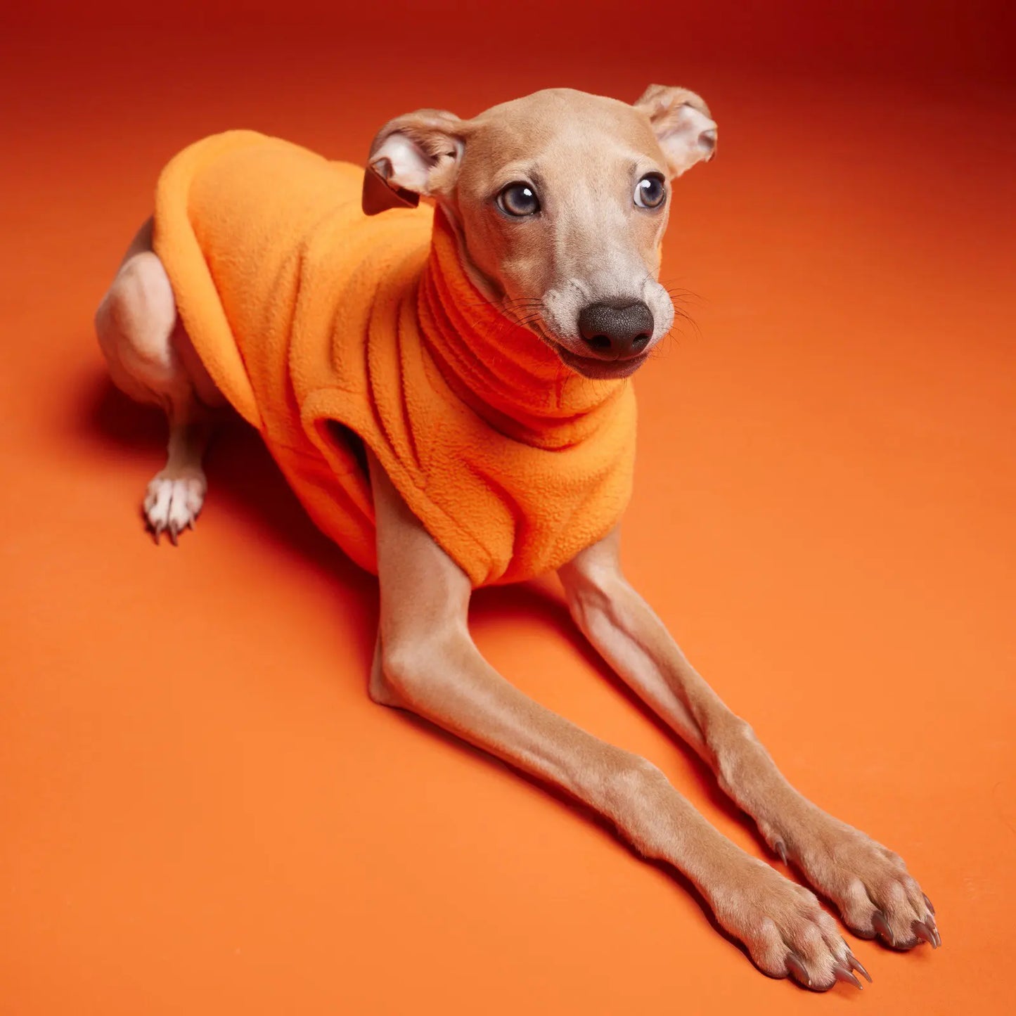 Orange Turtleneck Fleece