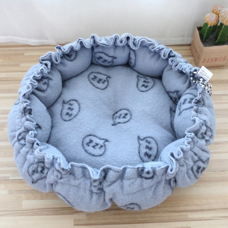 Round Plush Bed, With Adgustable Sides