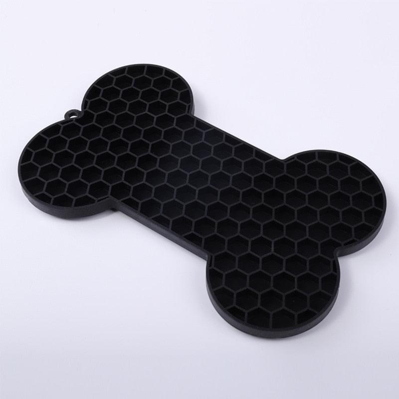 Bone Shaped Lick Mat, With Suction Cups, Great for Bath time