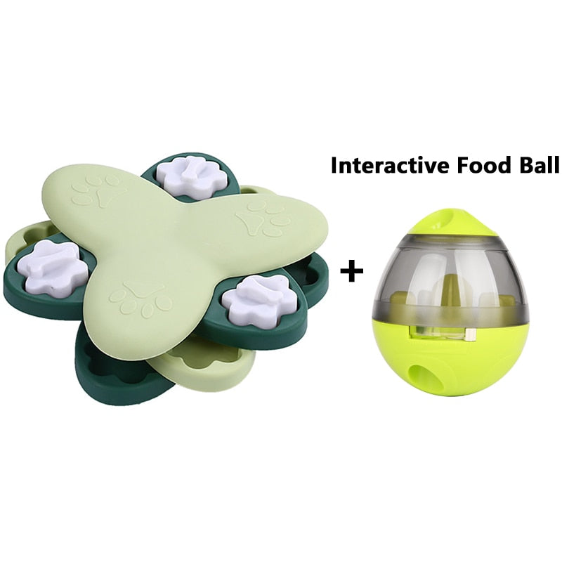 Slow Feeders with Toys and an Interactive Food Ball