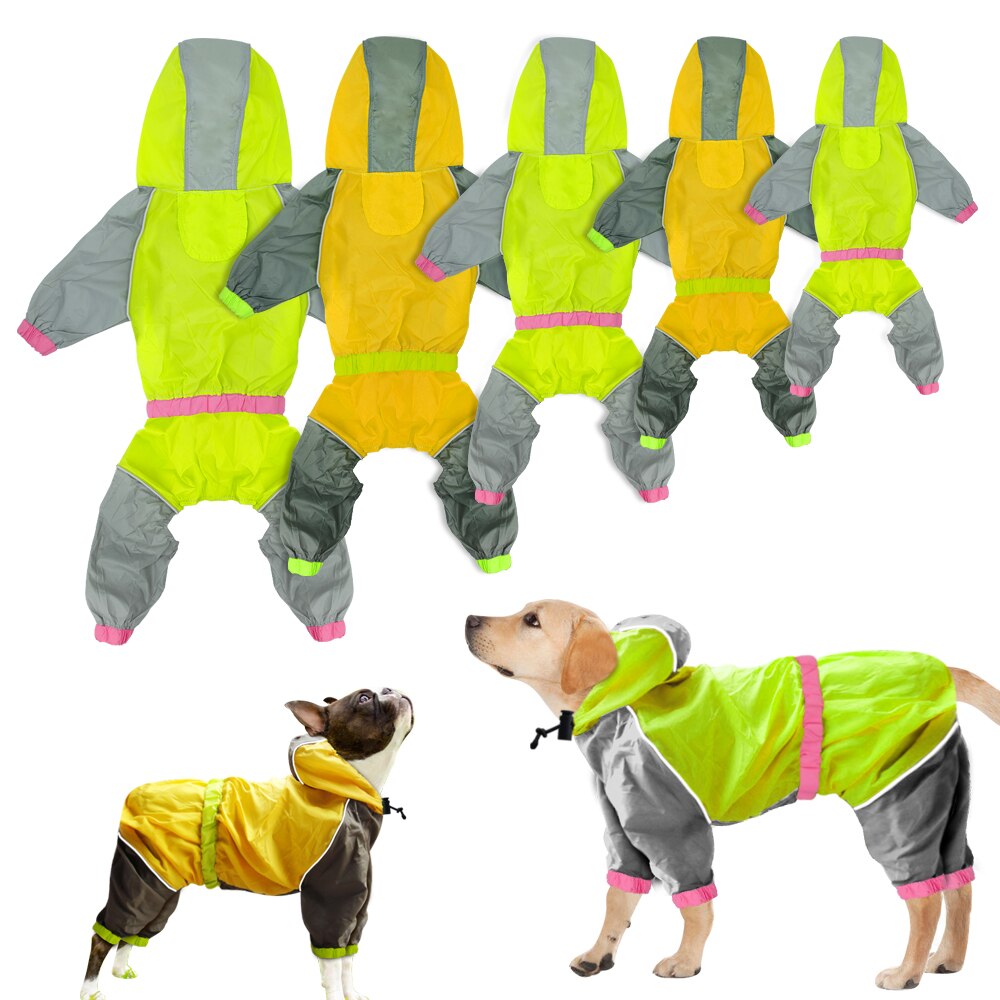 Dog Raincoat, With Reflective Strips