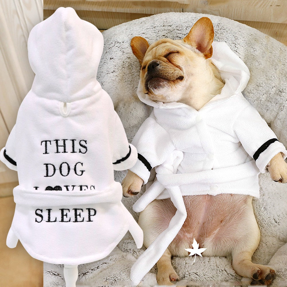 Cute "This Dog Love's To Sleep" Dressing Gown