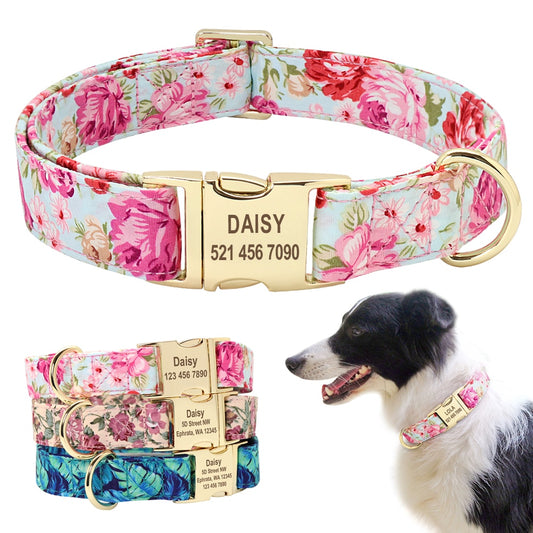 Personalized Dog Collar, Custom Engraveing, for small to large breeds