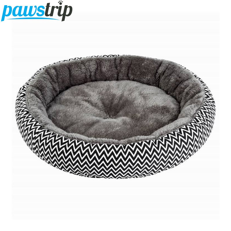 Pawstrip Soft Plush Round Bed