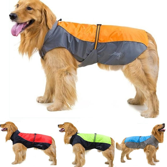 Dog Rain Coat, With Reflective Strip and Easy to Adjust